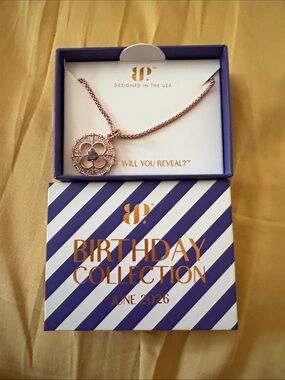 Birthday Collection Rose Gold Clover Pendant Necklace